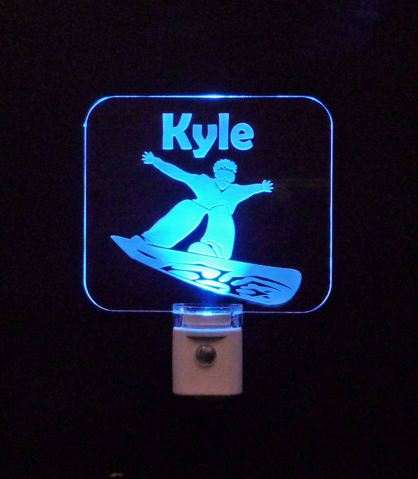 Snowboarder Personalized LED Night Light